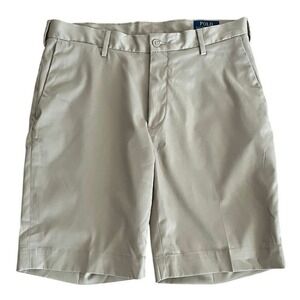 Polo Ralph Lauren Men's Size 32 Performance Shorts Stretch Classic Fit Khaki Tan
